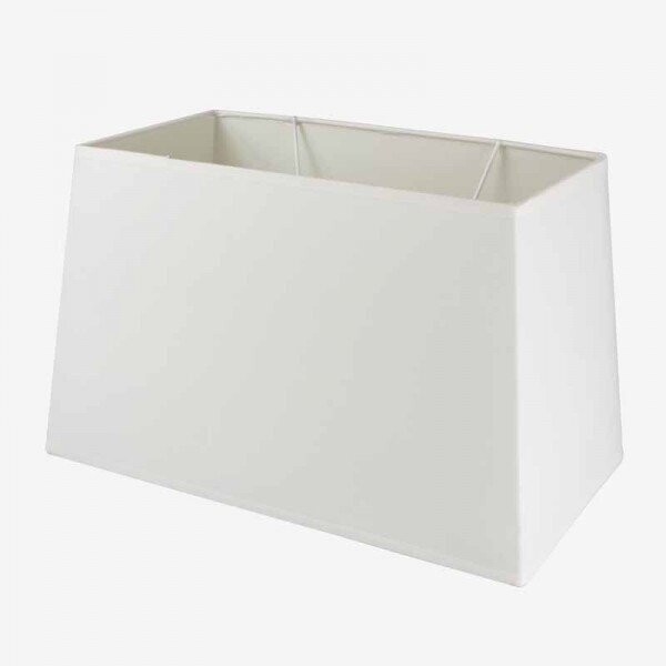 WHITE COTTON RECTANGULAR SHADE - 40.5X24cm