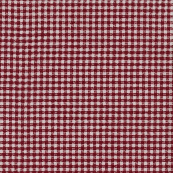 COATED COTTON - PEPITA - RED
