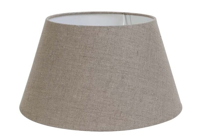 ROUND LINEN SHADE - DARK LINEN - 25-18-14cm