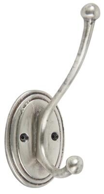 HOOK DOUBLE OVAL ANTIQUE SILVER