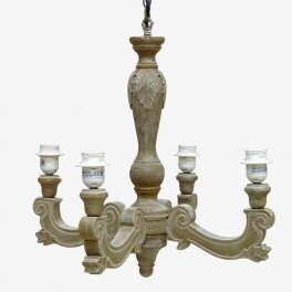 TAUPE 4 ARM CEILING LIGHT