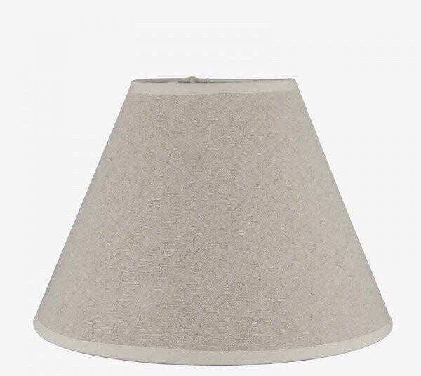 20cm ROUND LINEN SHADE - CAFE AU LAIT