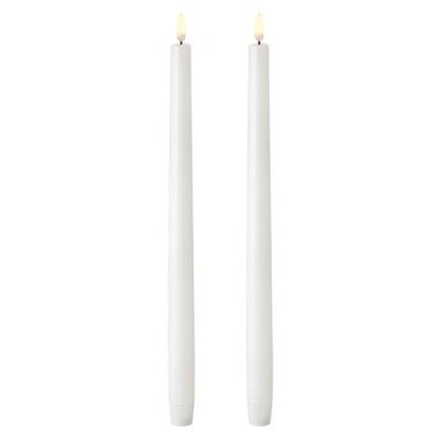 UYUNI TAPER DINNER CANDLE - TWIN PK - NORDIC WHITE- 2.3 x 25.5 cm