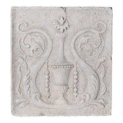 STONE EFFECT URN WALL PLAQUE