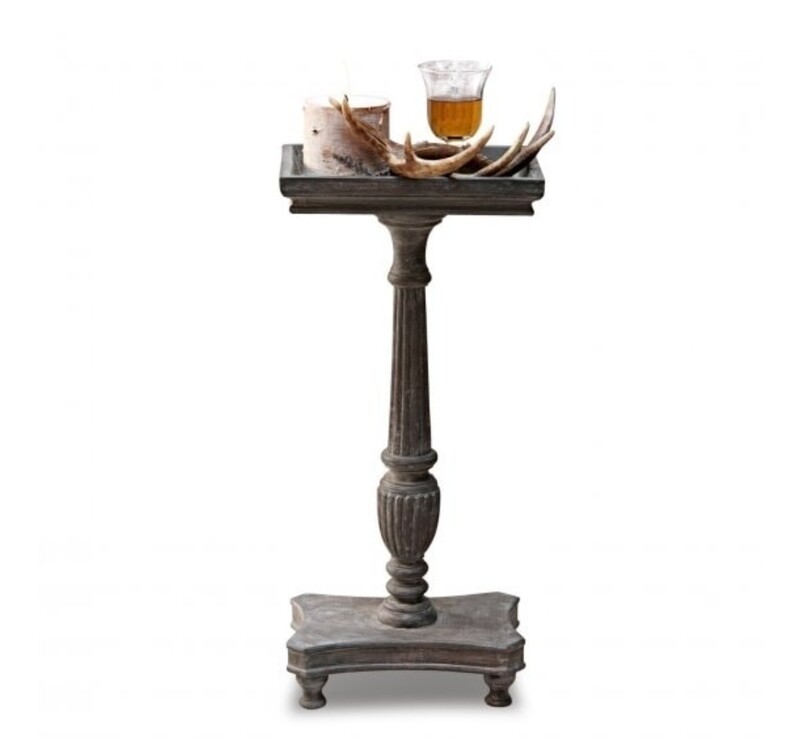 LORA SIDE TABLE IN ANTIQUE GREY