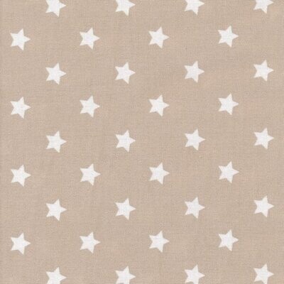 STAR OILCLOTH - WHITE STAR ON BEIGE