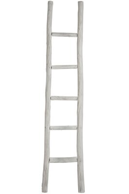 RUSTIC WHITE WOODEN LADDER