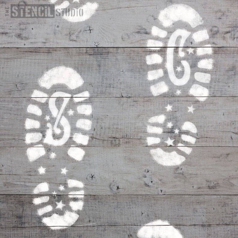 SANTA CLAUS FOOTPRINT STENCIL