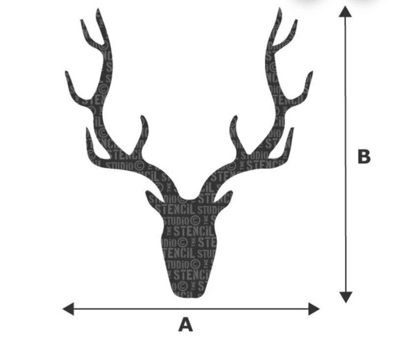 STAGS HEAD STENCIL A5 SIZE STAGS HEAD STENCIL A5 SIZE
