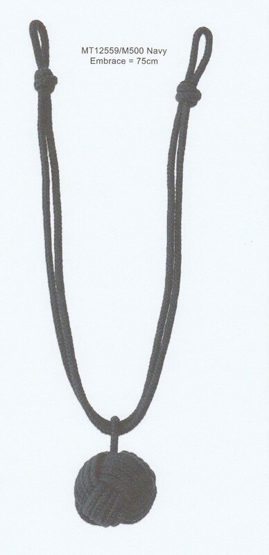 NAUTICAL KNOT TIE BACK - NAVY