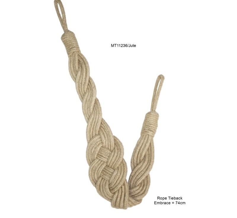 PLAITED JUTE SAILORS KNOT TIE BACK
