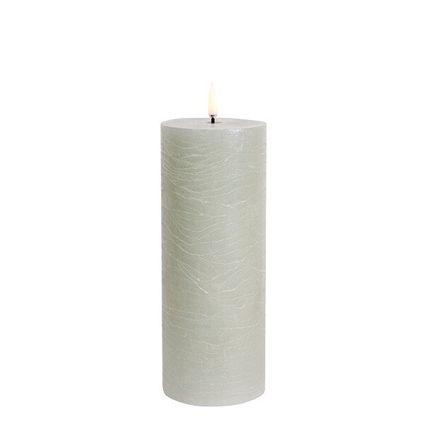 UYUNI PILLAR CANDLE - DUSTY GREEN - 7.8x20.3cm