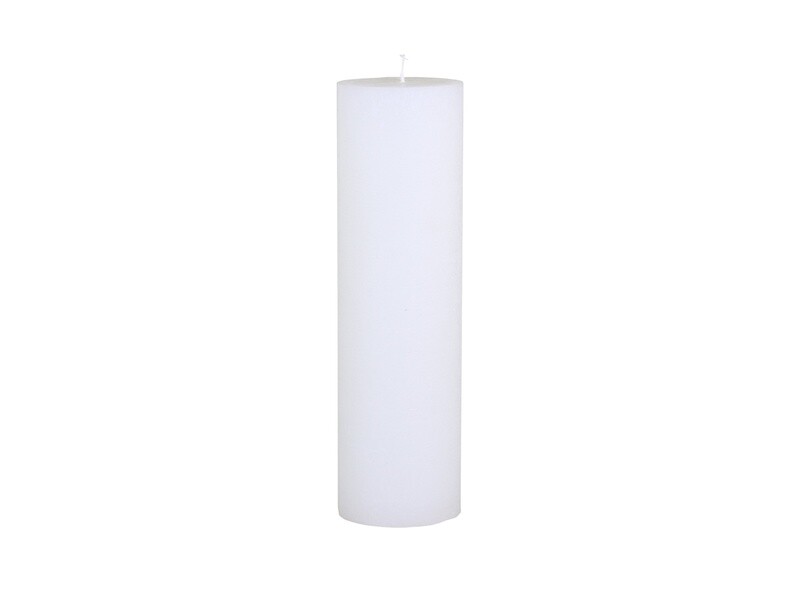 RUSTIC PILLAR CANDLE- 35 x 10cm - WHITE RUSTIC PILLAR CANDLE- 35 x 10cm - WHITE