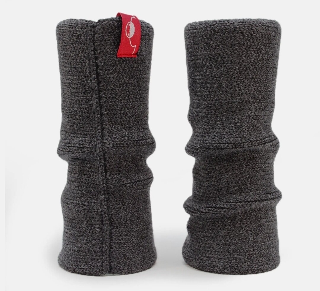 ARM WARMERS IN MERINO WOOL GREY