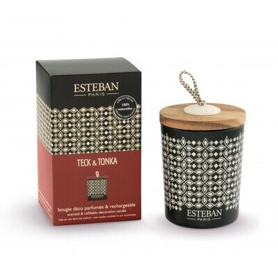 TECK AND TONKA DECORATIVE REFILLABLE SCENTED CANDLE - 180g