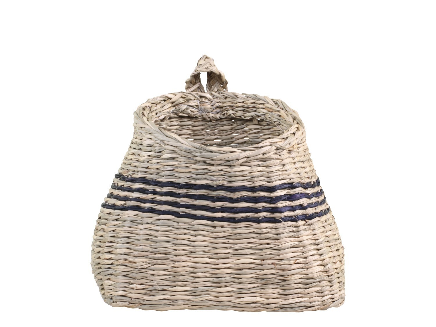 LA STRIE STRIPE SEAGRASS BASKET SMALL