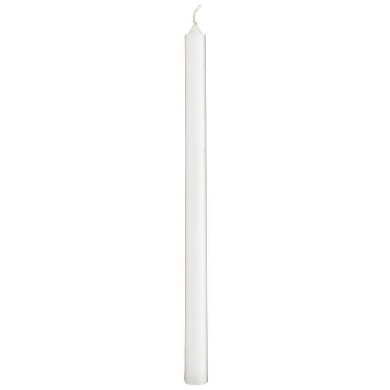 4 TALL TAPER CANDLES - WHITE