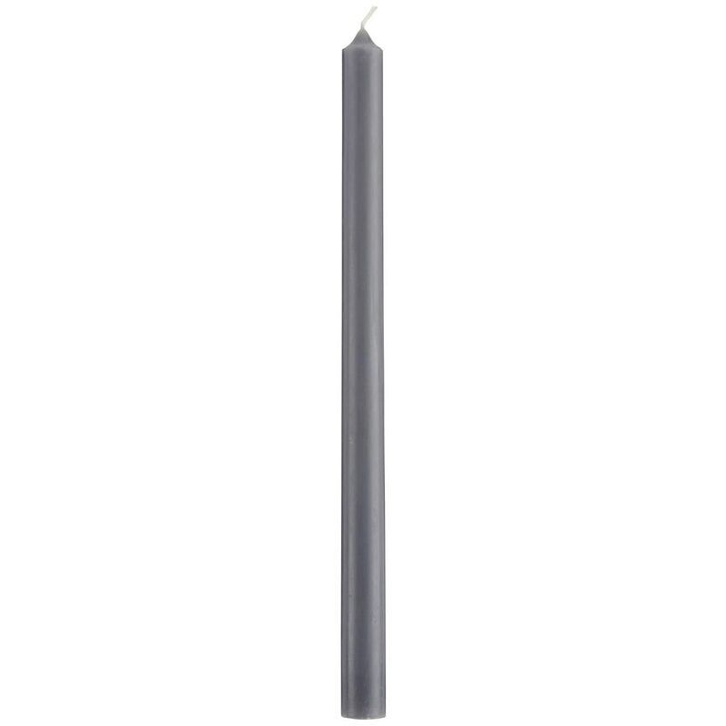 4 TALL TAPER CANDLES - DARK GREY