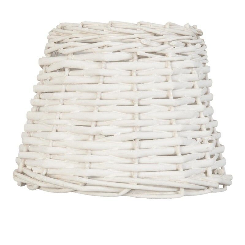 MINI WHITE RATTAN LAMP SHADE