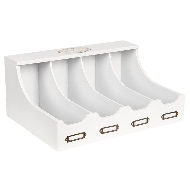 WHITE WOODEN CUTLERY TRAY