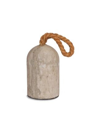 CEMENT DOORSTOP WITH TWISTED ROPE HANDLE