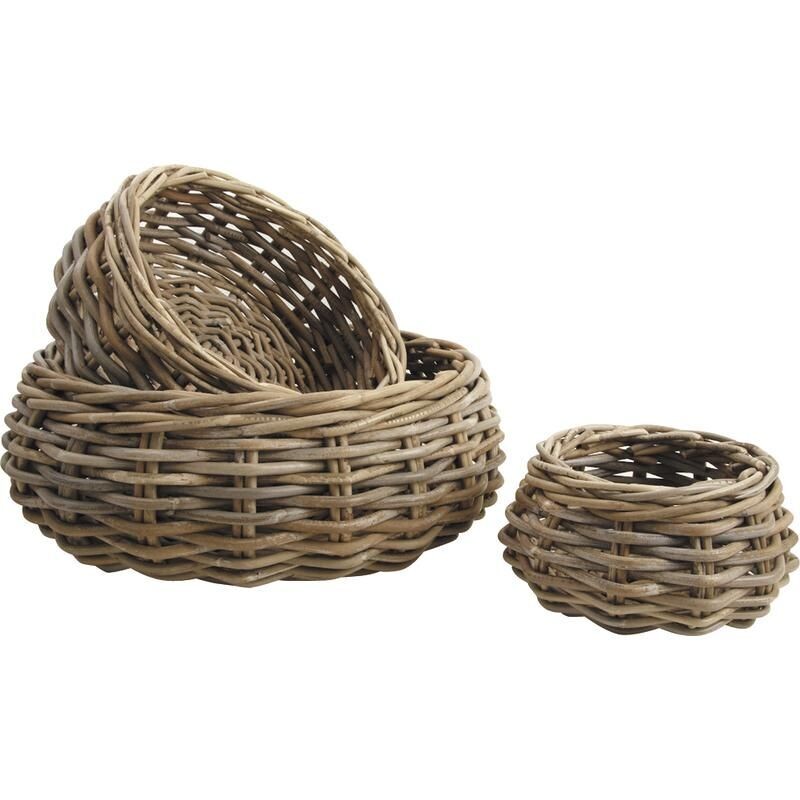 ROUND RATTAN BOWL IN LARGE