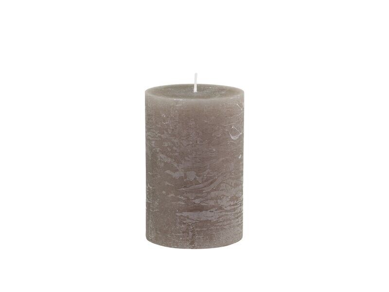 RUSTIC PILLAR CANDLE - 15x10cm - LINEN