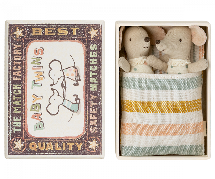 TWIN BABY MICE IN A MATCHBOX
