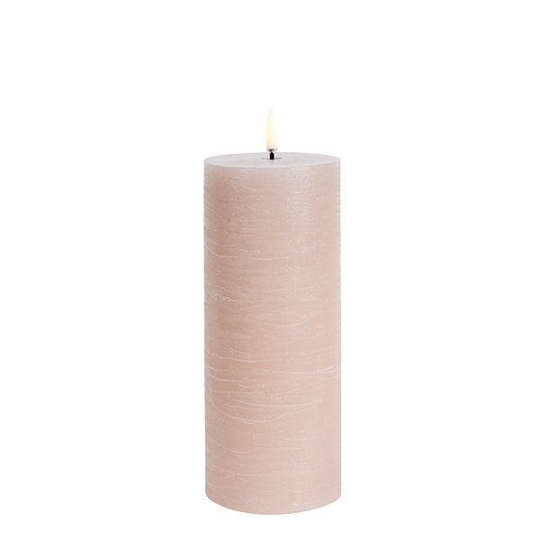 UYUNI PILLAR CANDLE - BEIGE - 7.8x20cm