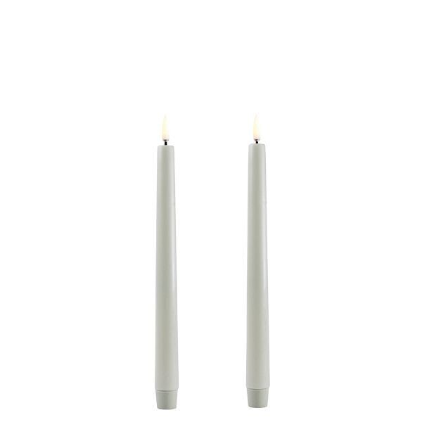 UYUNI TAPER DINNER CANDLE - TWIN PK - DUSTY GREEN - 2.3 x 25.5 cm