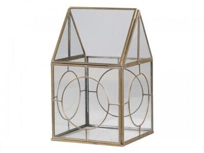 BRASS FRAME CANDLE HOUSE IN LARGE