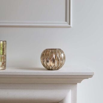 VINATGE GLASS ORB VOTIVE