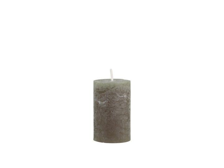 RUSTIC PILLAR  CANDLE - 8x5cm - OLIVE