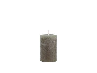 RUSTIC PILLAR  CANDLE - 8x5cm - OLIVE