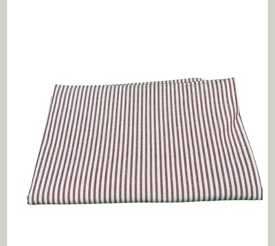 PINSTRIPE RED AND WHITE TABLECLOTH