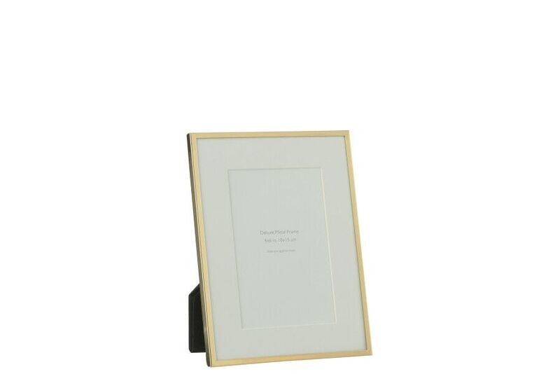 GOLD FINE RIM PHOTO FRAME 10x15cm - SIZE 2