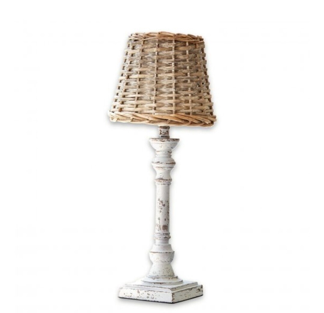 CAPE COD LAMP WITH RATTAN SHADE