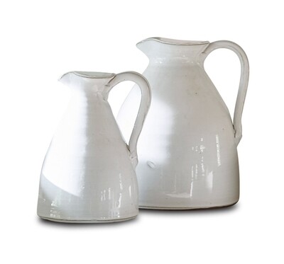 WHITE ELIJA JUG - SMALL