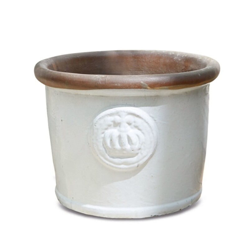 JARDIN WHITE GLAZED PLANTER