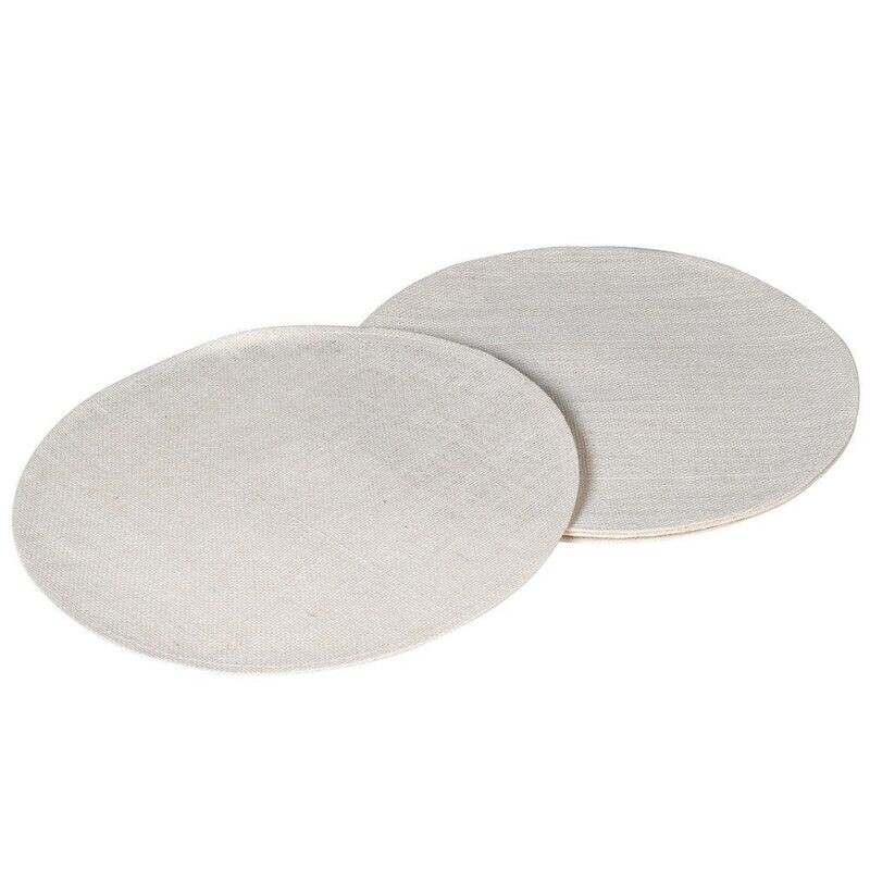 SET OF 4 CHALK WHITE FINE JUTE PLACEMATS