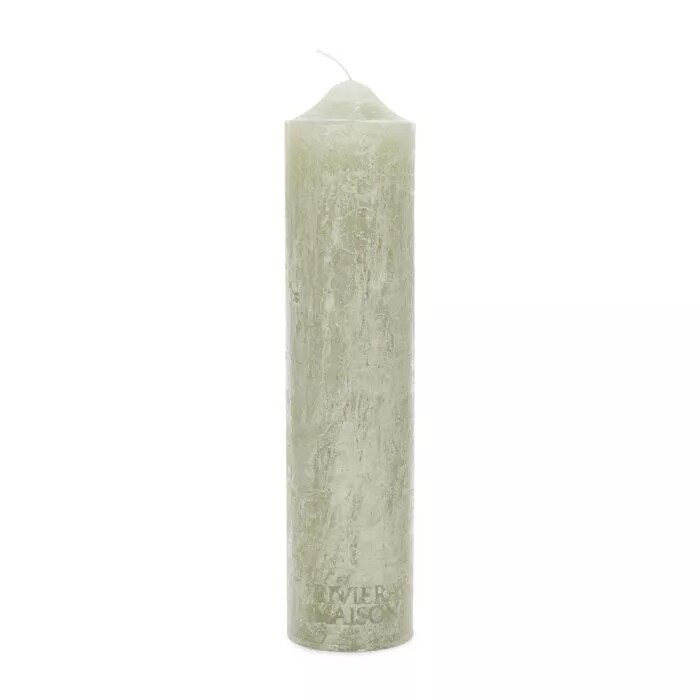 RM PILLAR CANDLE GREEN 7x30cm