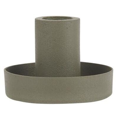 TAPER CANDLE HOLDER IN DUSTY GREEN