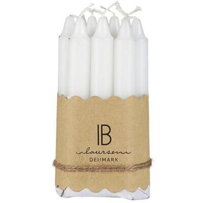 PACK OF 10 MINI TAPER CANDLE IN WHITE