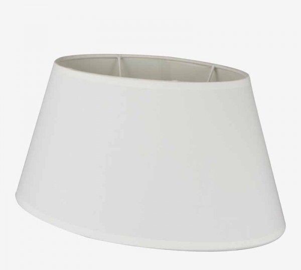 WHITE OVAL COTTON SHADE 25cm