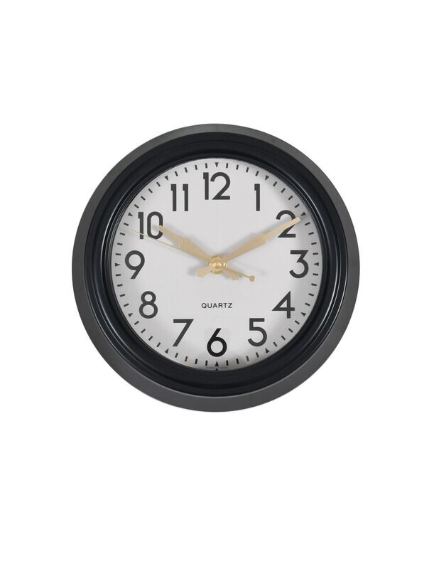 GREENWICH CLOCK IN CARBON 21.5cm DIAMETER