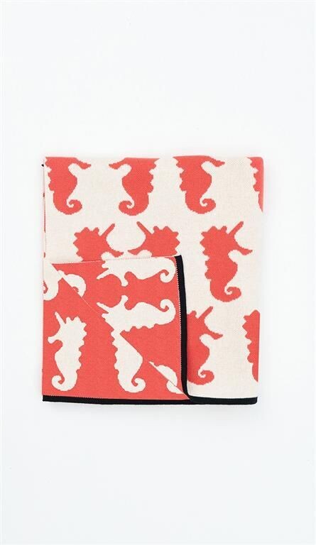 SUPER SOFT REVERSIBLE SEAHORSE BLANKET