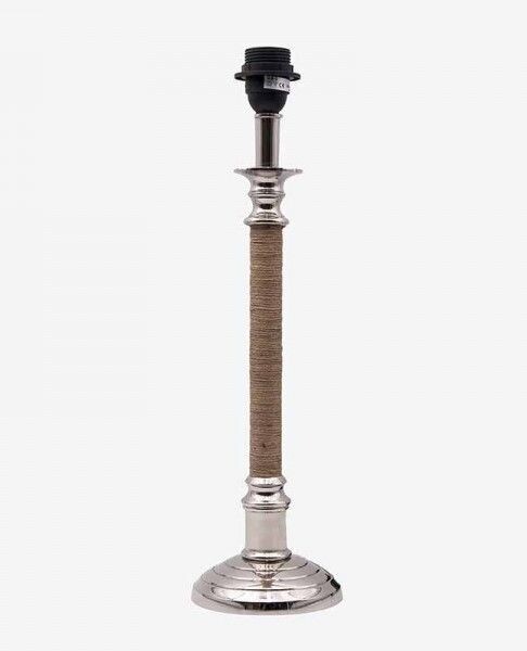 MARA  JUTE STEMMED SILVER LAMP BASE