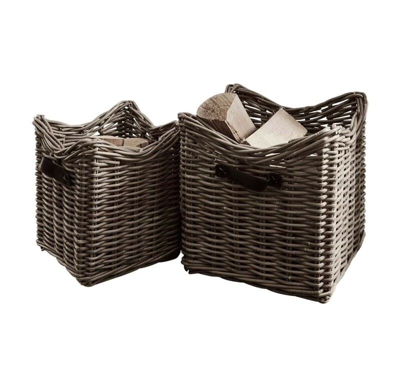 SCOOP TOP SQUARE BASKET IN LARGE