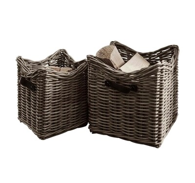 SCOOP TOP SQUARE BASKET IN SMALL