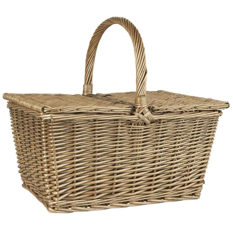 LIDDED PICNIC BASKET